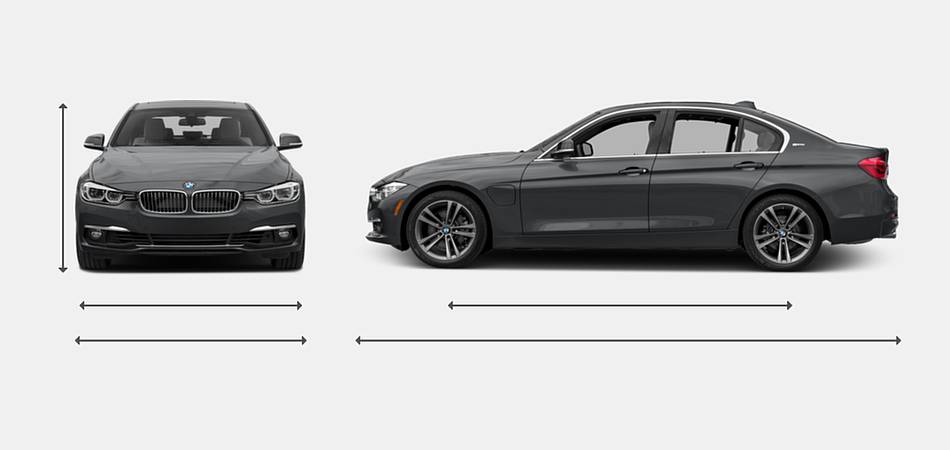 2016 BMW 3 Series eDrive Exterior Dimensions