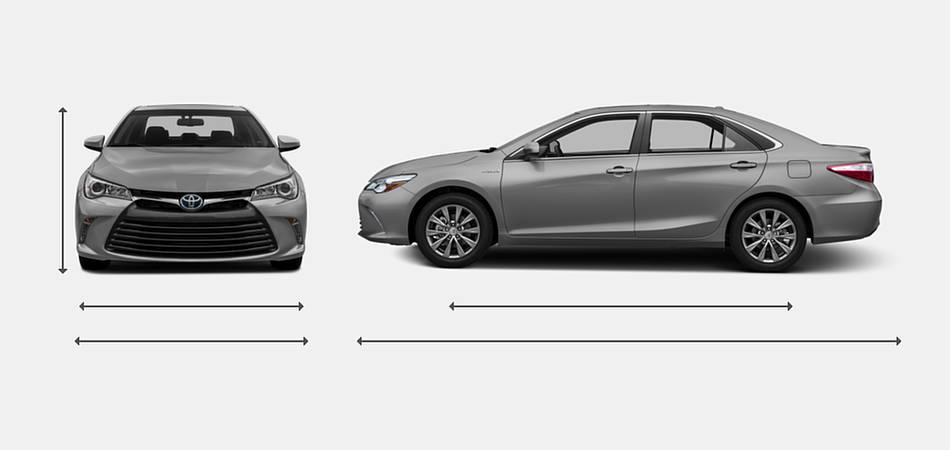 2017 Toyota Camry Hybrid Exterior Dimensions