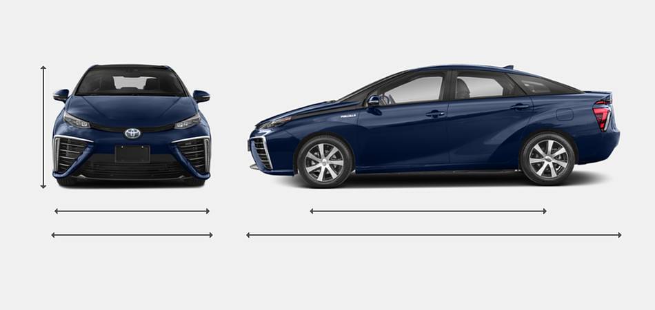 2019 Toyota Mirai Exterior Dimensions