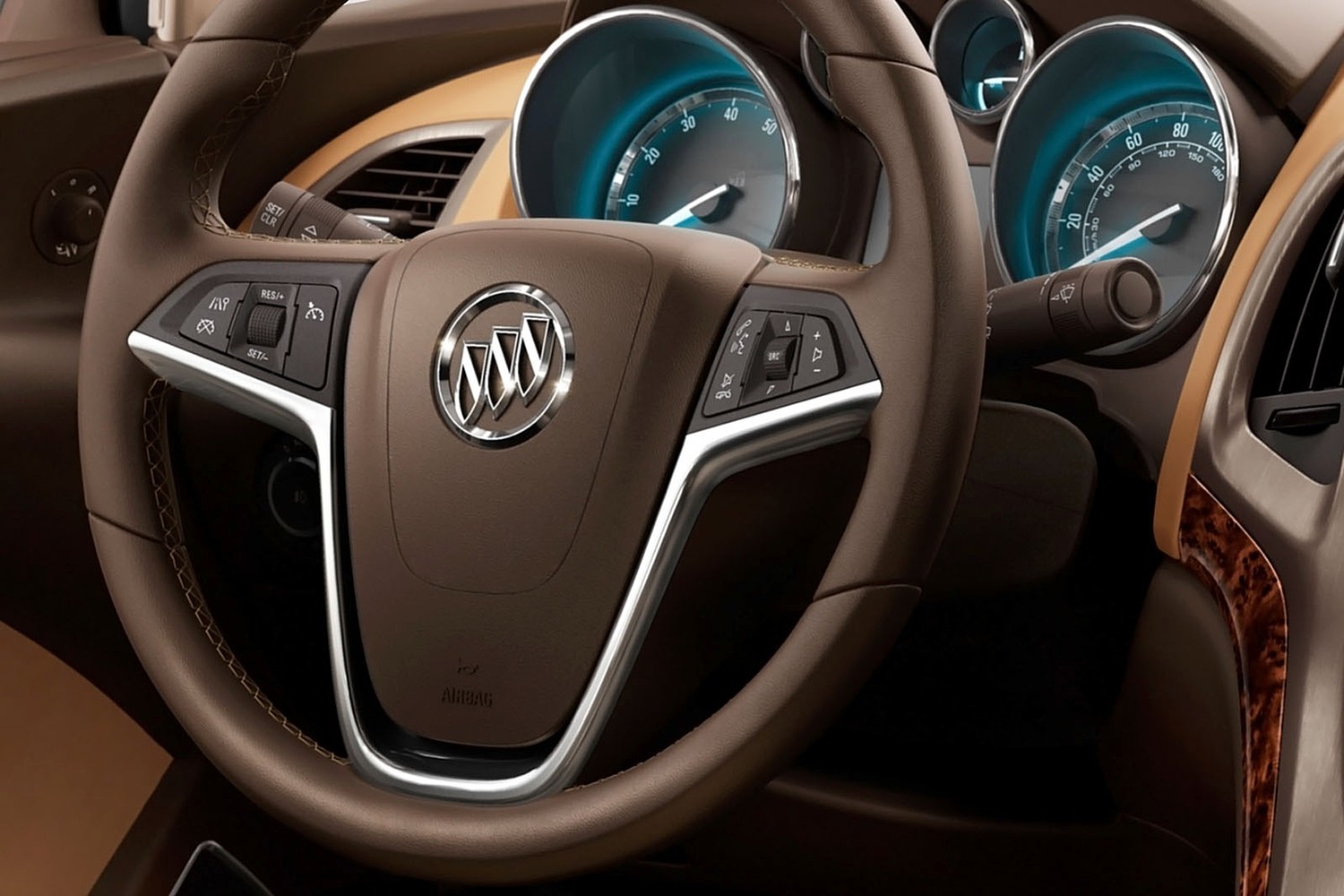 Buick Verano Sedan Steering Wheel Detail (2013 model year shown)