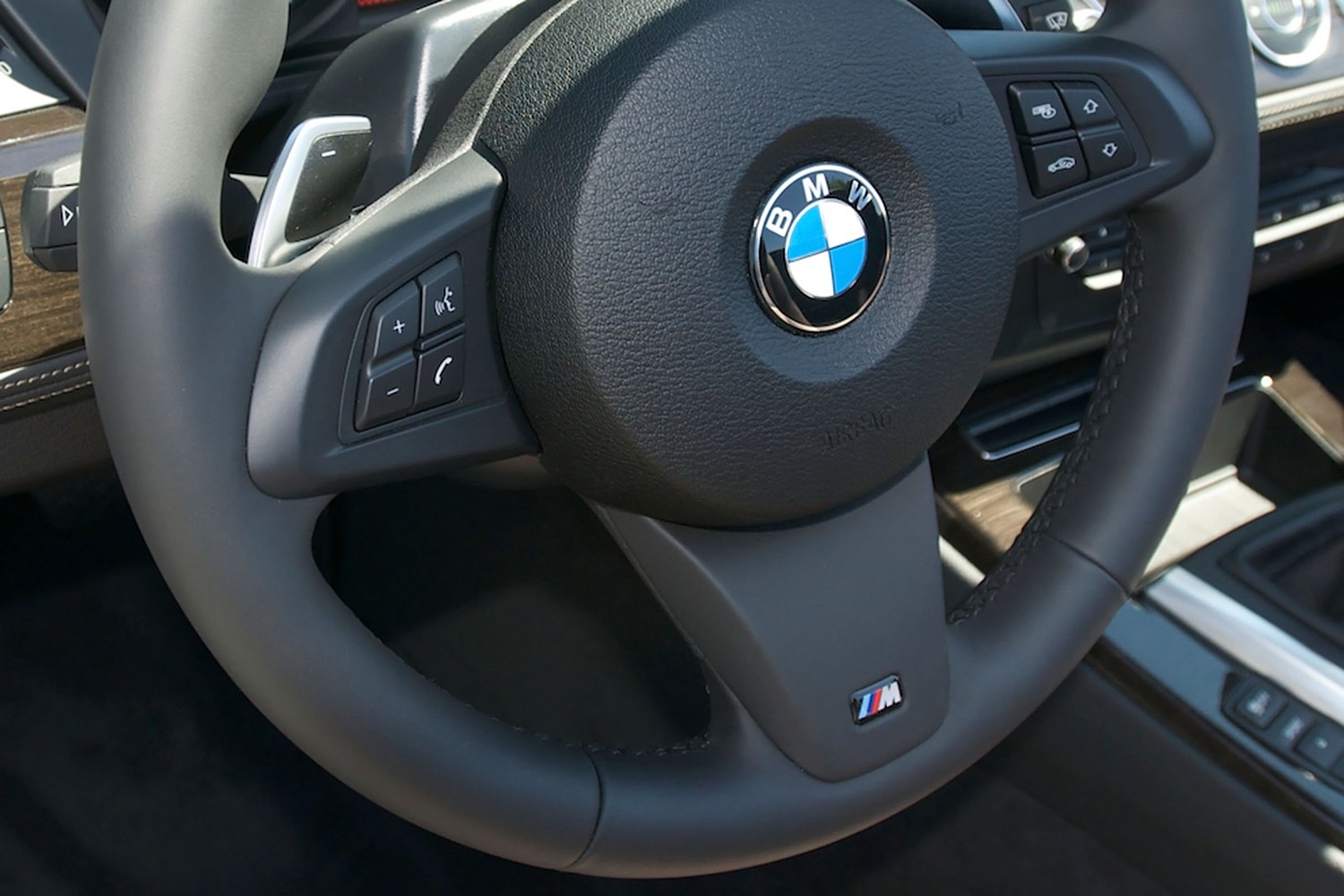 BMW Z4 sDrive28i Convertible Steering Wheel Detail (2012 model year shown)