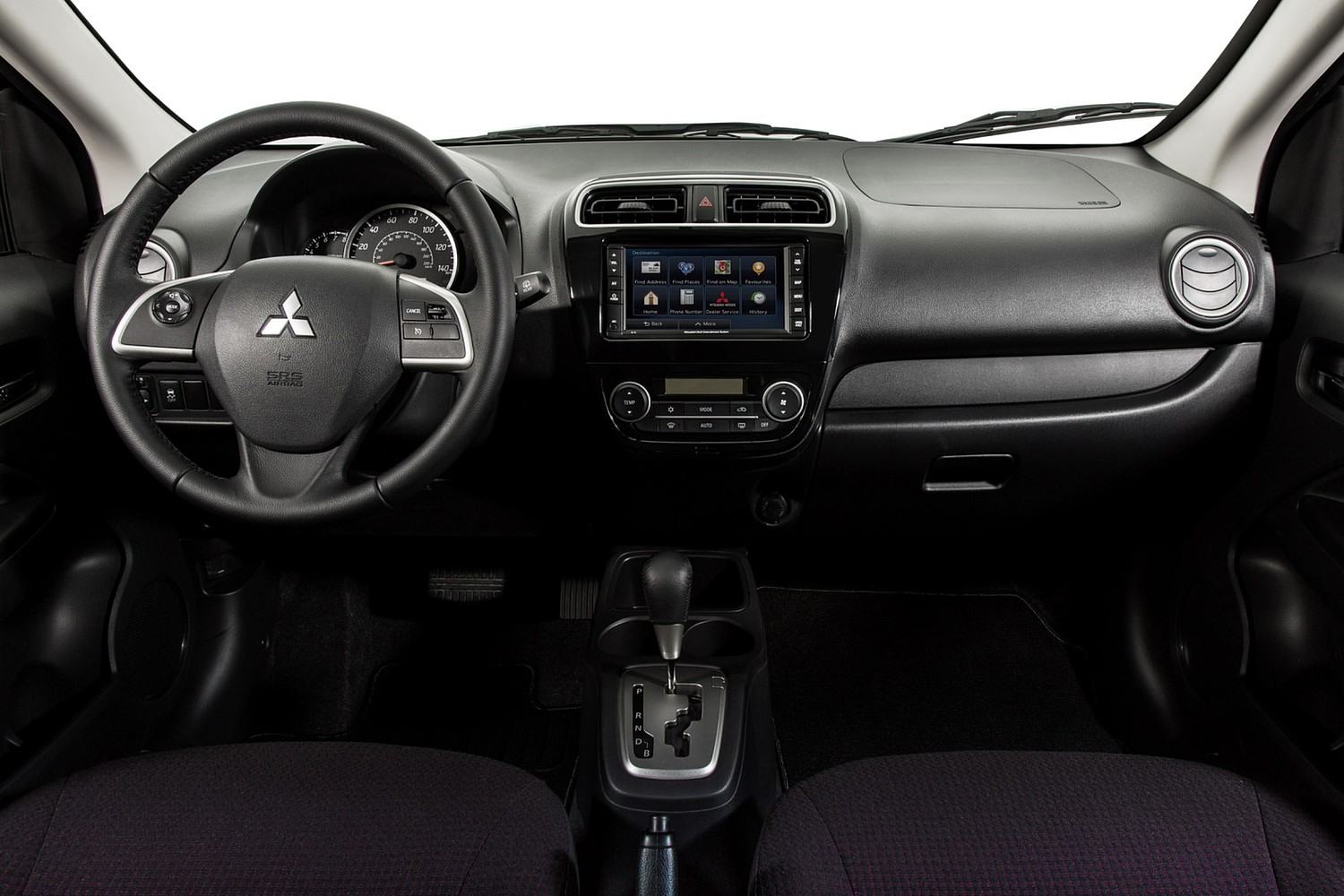 Mitsubishi Mirage ES 4dr Hatchback Dashboard (2014 model year shown)