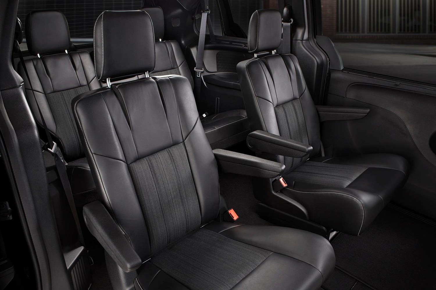 Chrysler Town and Country S Passenger Minivan Rear Interior (2013 model year shown)