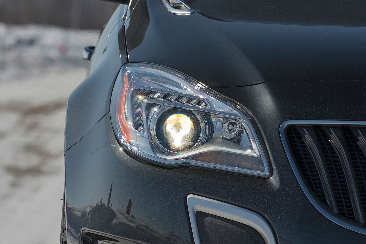 Buick Regal GS Sedan Exterior Headlamp Detail (2015 model year shown)
