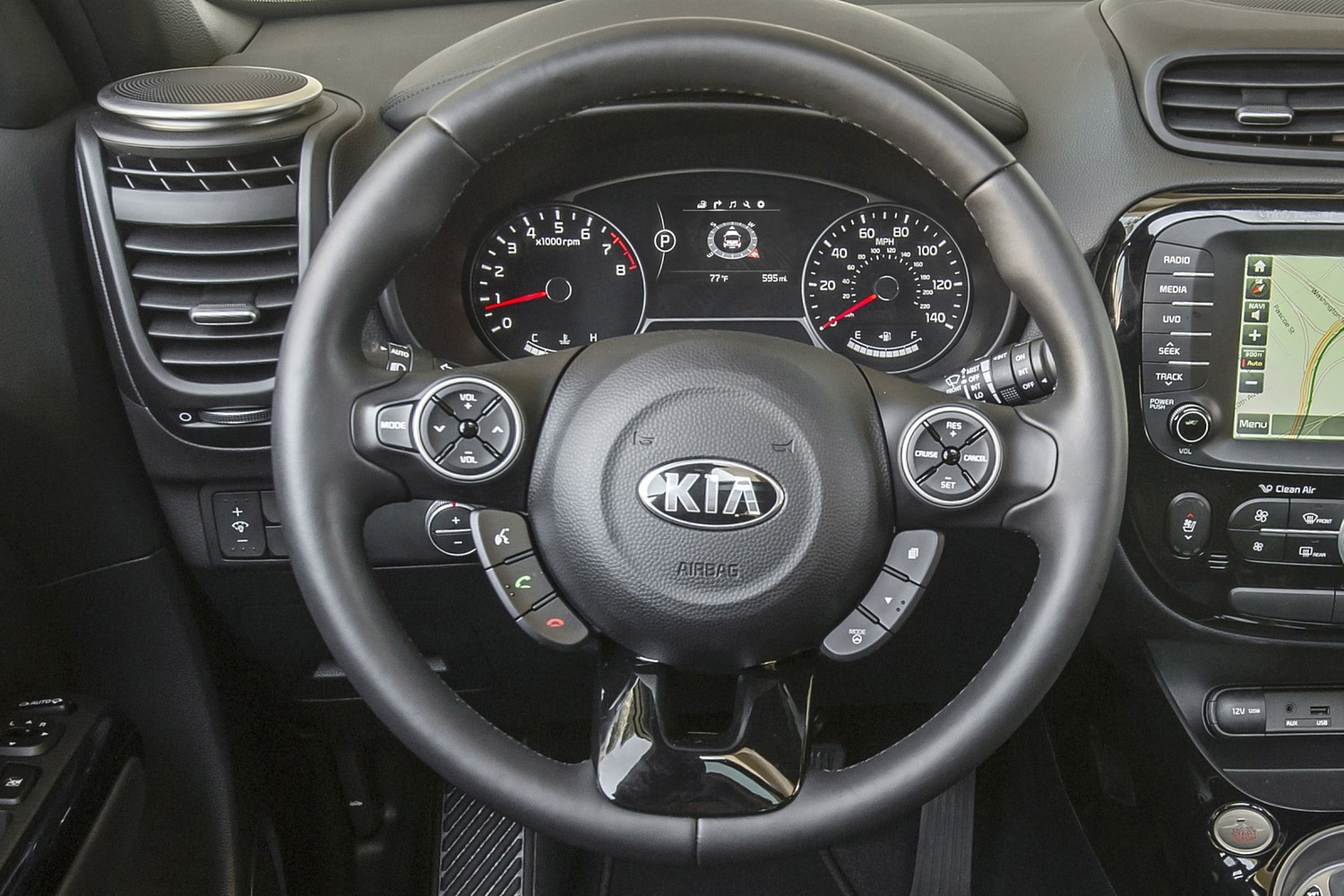 2015 Kia Soul ! Wagon Steering Wheel Detail Shown
