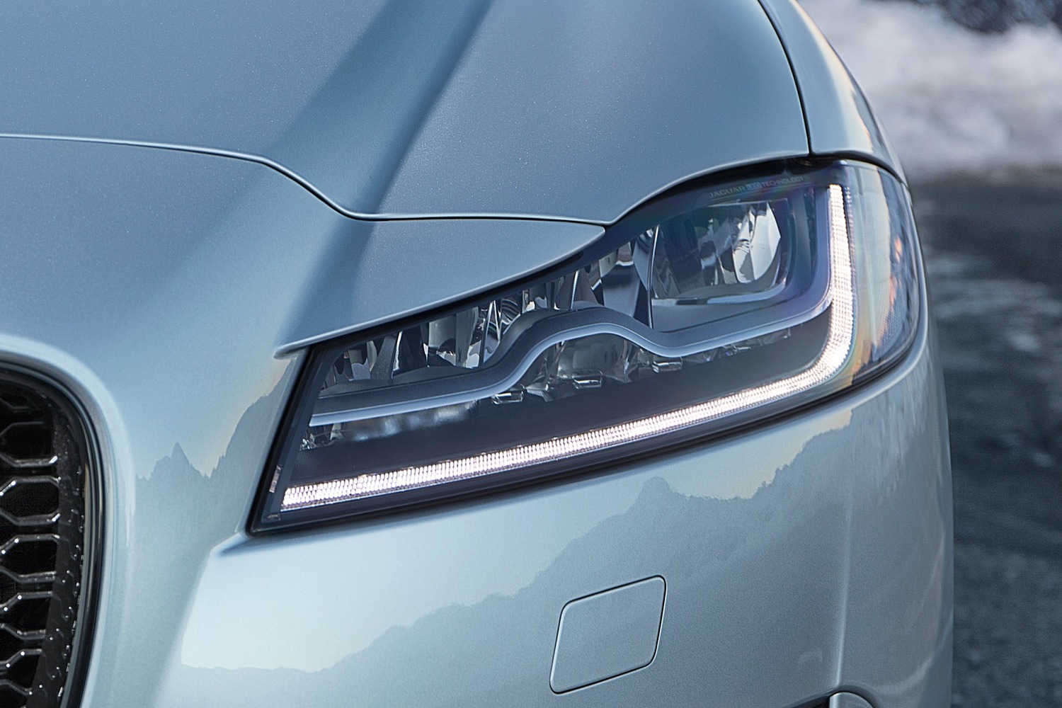Jaguar XF 20d R-Sport Sedan Headlamp Detail (2017 model year shown)
