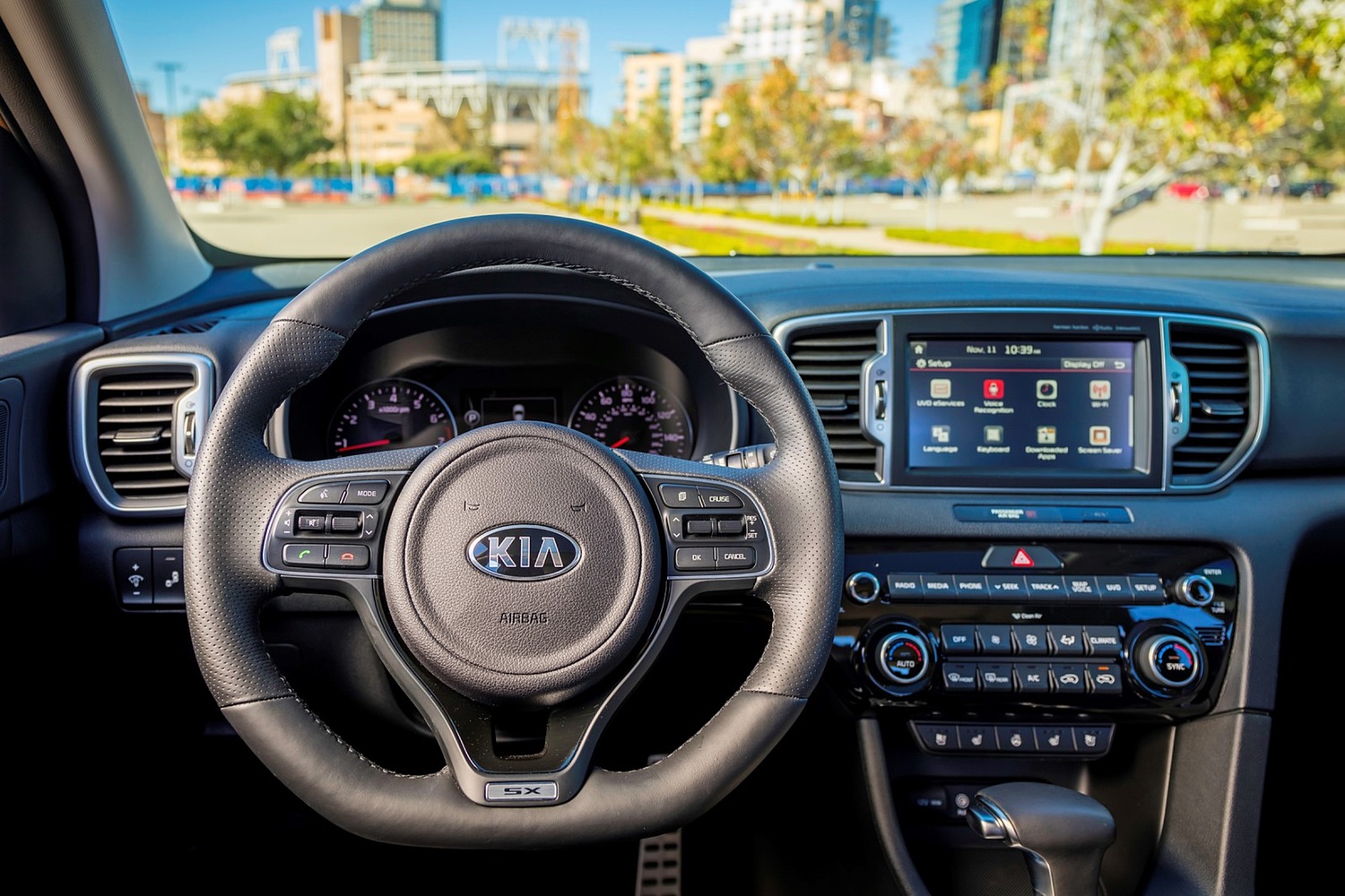 2017 Kia Sportage SX 4dr SUV Steering Wheel Detail