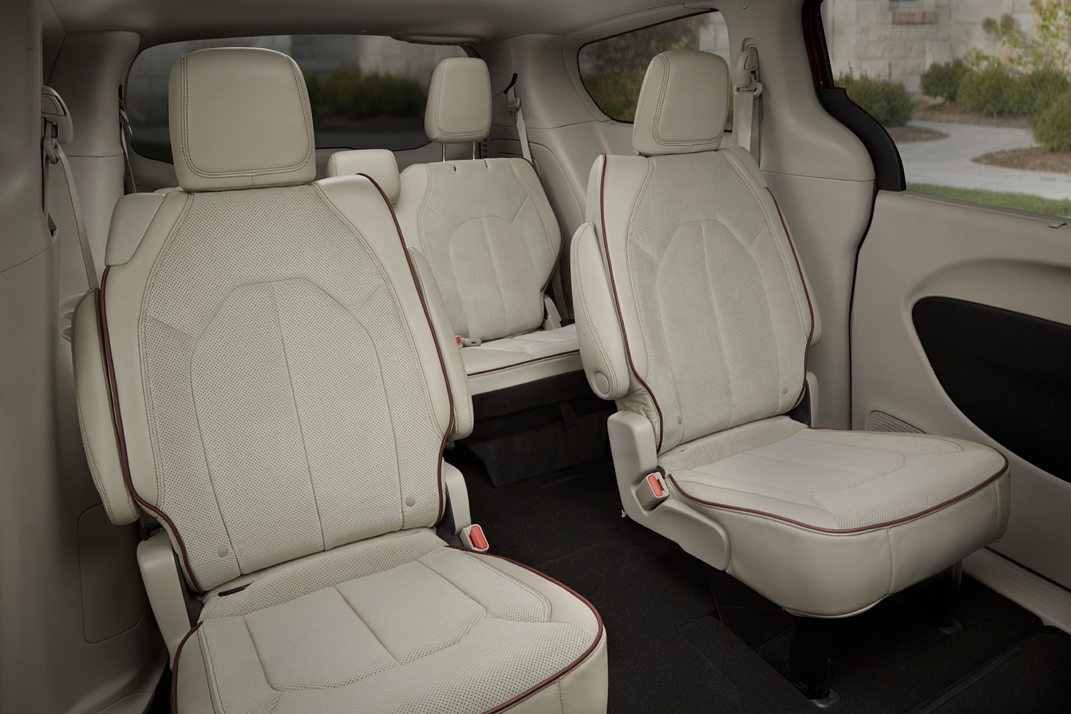 Chrysler Pacifica Limited Passenger Minivan Rear Interior Shown (2017 model year shown)