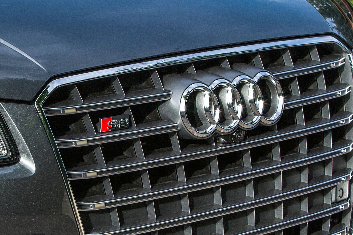 Audi S8 plus quattro Sedan Front Badge (2017 model year shown)