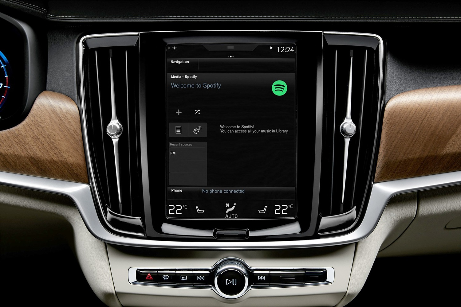 2018 Volvo V90 Wagon Center Console. Target Launch Spring 2017.