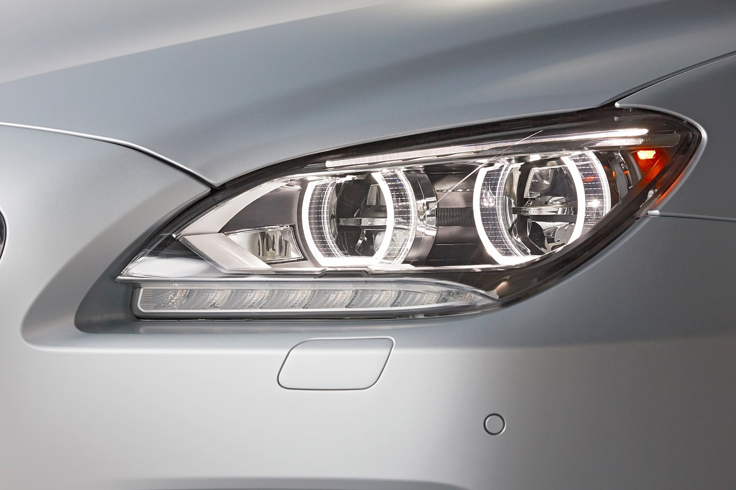 BMW M6 Gran Coupe Sedan Headlamp Detail (2017 model year shown)