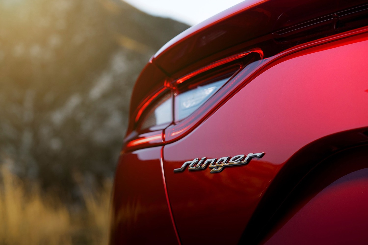 2018 Kia Stinger Sedan Rear Badge. Target Launch Fall 2017.