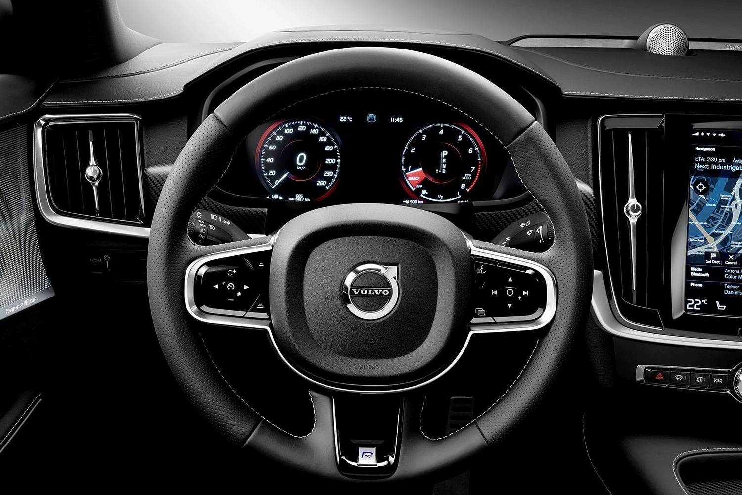 2018 Volvo V90 T6 R-Design Wagon Steering Wheel Detail