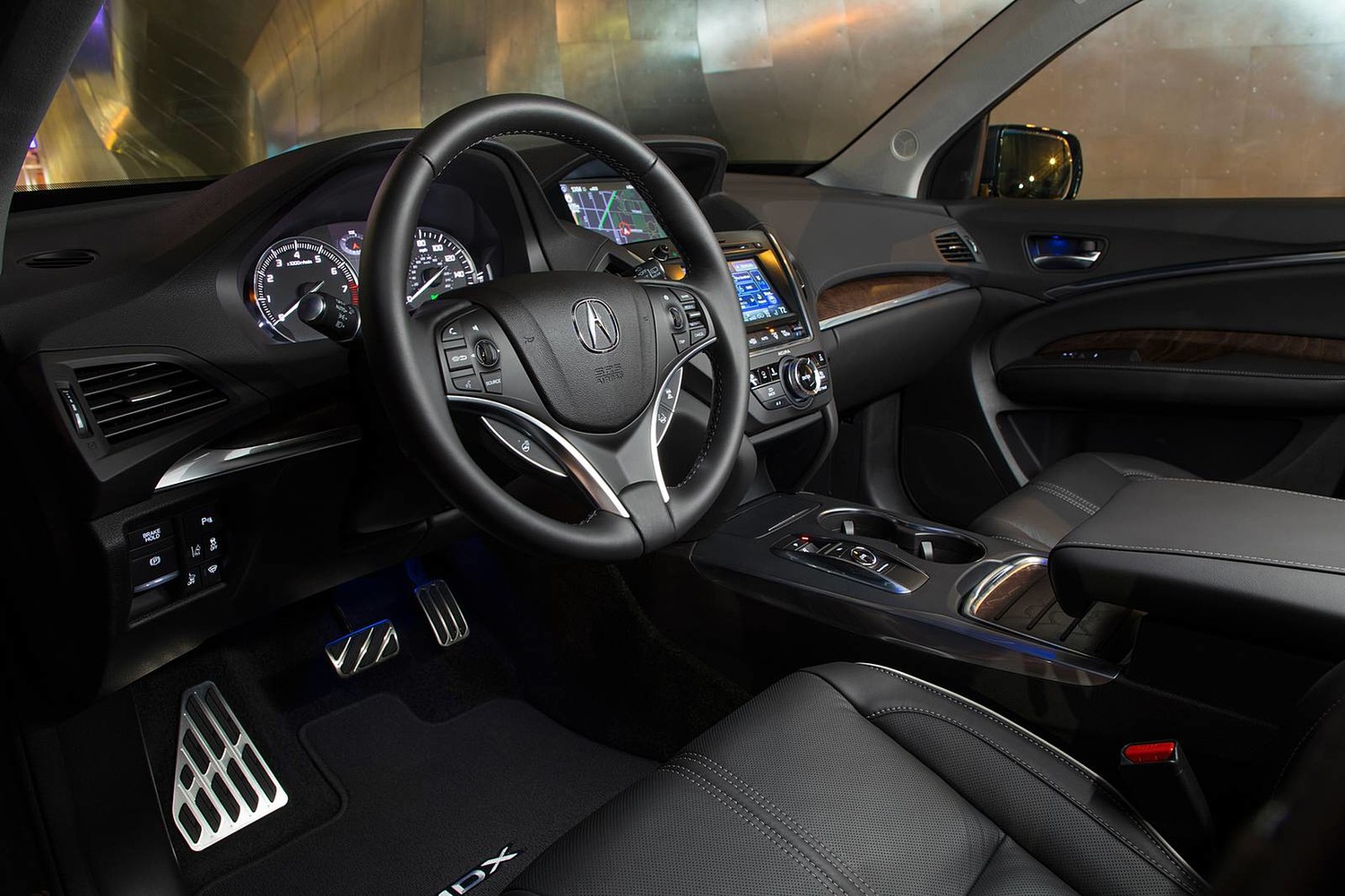 2018 Acura MDX Sport Hybrid SH-AWD w/Advance Package 4dr SUV Steering Wheel Detail