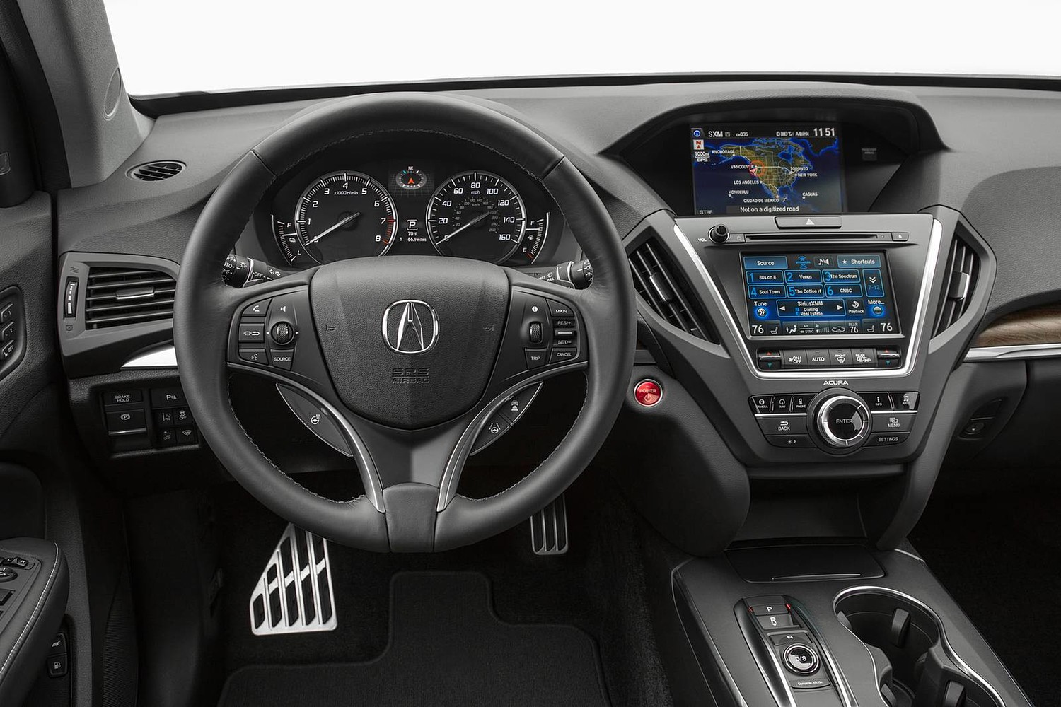 2018 Acura MDX Sport Hybrid SH-AWD w/Advance Package 4dr SUV Steering Wheel Detail